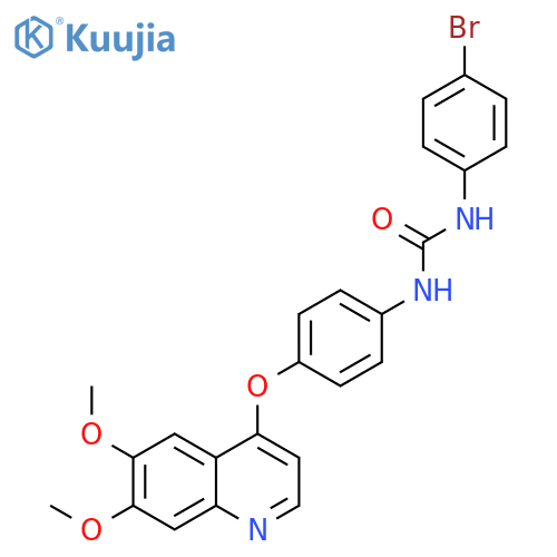 Urea, N-(4-bromophenyl)-N'-[4-[(6,7-dimethoxy-4-quinolinyl)oxy]phenyl]- structure