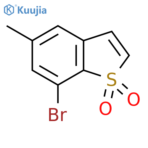 Benzo[b]thiophene, 7-bromo-5-methyl-, 1,1-dioxide structure