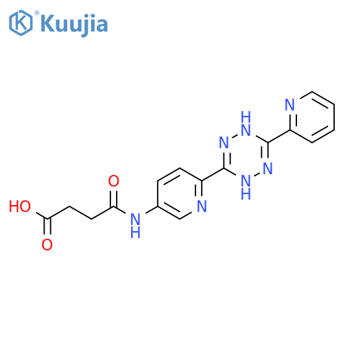 4-[[6-[1,4-Dihydro-6-(2-pyridinyl)-1,2,4,5-tetrazin-3-yl]-3-pyridinyl]amino]-4-oxobutanoic acid structure