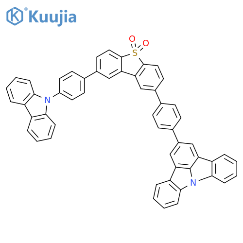 Indolo[3,2,1-jk]carbazole, 2-[4-[8-[4-(9H-carbazol-9-yl)phenyl]-5,5-dioxido-2-dibenzothienyl]phenyl]- structure