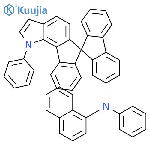Spiro[9H-fluorene-9,6'(1'H)-indeno[2,1-g]indol]-2-amine, N-1-naphthalenyl-N,1'-diphenyl- structure