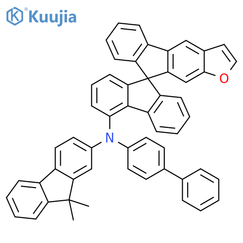 Spiro[9H-fluorene-9,9'-[9H]fluoreno[2,3-b]furan]-4-amine, N-[1,1'-biphenyl]-4-yl-N-(9,9-dimethyl-9H-fluoren-2-yl)- structure