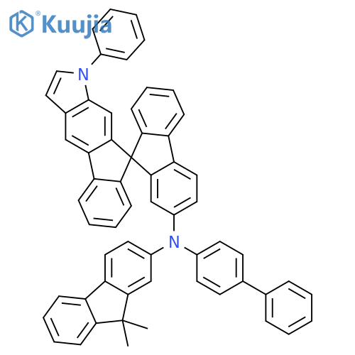 Spiro[9H-fluorene-9,9'(1'H)-indeno[1,2-f]indol]-2-amine, N-[1,1'-biphenyl]-4-yl-N-(9,9-dimethyl-9H-fluoren-2-yl)-1'-phenyl- structure