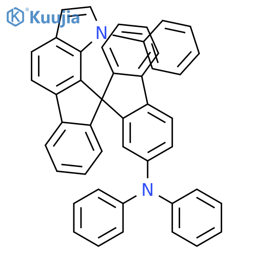 Spiro[9H-fluorene-9,10'(1'H)-indeno[1,2-g]indol]-2-amine, N,N,1'-triphenyl- structure