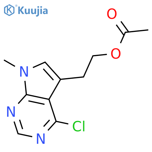 2-(4-Chloro-7-methyl-7H-pyrrolo[2,3-d]pyrimidin-5-yl)ethyl acetate structure