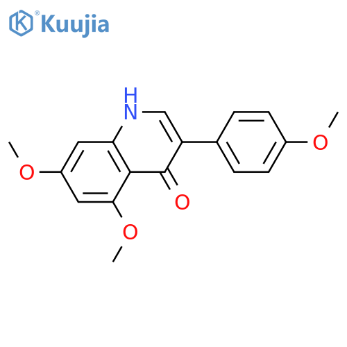 4(1H)-Quinolinone, 5,7-dimethoxy-3-(4-methoxyphenyl)- structure
