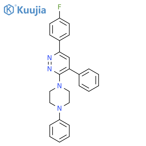 6-(4-fluorophenyl)-4-phenyl-3-(4-phenylpiperazin-1-yl)pyridazine structure