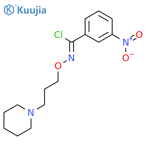 Benzenecarboximidoyl chloride, 3-nitro-N-[3-(1-piperidinyl)propoxy]- structure
