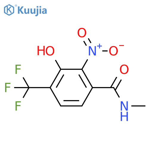 Benzamide, 3-hydroxy-N-methyl-2-nitro-4-(trifluoromethyl)- structure