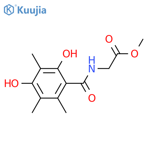 N-(2,4-Dihydroxy-3,5,6-trimethylbenzoyl)glycine; Me ester structure