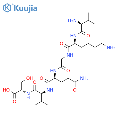 L-Serine, L-valyl-L-lysylglycyl-L-glutaminyl-L-valyl- structure