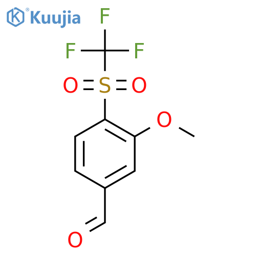 Benzaldehyde, 3-methoxy-4-[(trifluoromethyl)sulfonyl]- structure