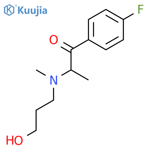 1-Propanone, 1-(4-fluorophenyl)-2-[(3-hydroxypropyl)methylamino]- structure