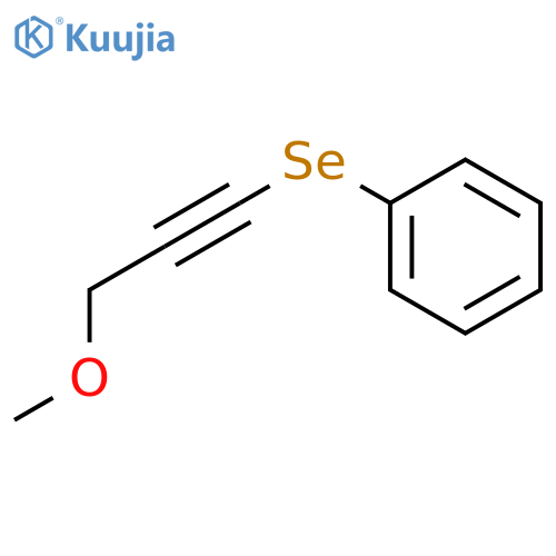 Benzene, [(3-methoxy-1-propynyl)seleno]- structure