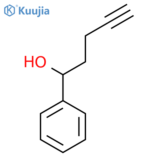 1-phenylpent-4-yn-1-ol structure