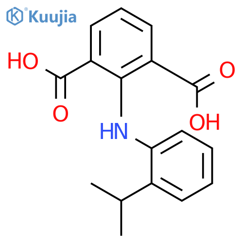 1,3-Benzenedicarboxylic acid, 2-[[2-(1-methylethyl)phenyl]amino]- structure