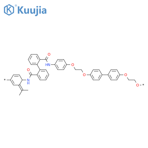 Poly[oxy-1,2-ethanediyloxy-1,4-phenylene(1-methylethylidene)-1,4-phenyleneoxy-1,2-ethanediyloxy-1,4-phenyleneiminocarbonyl[1,1'-biphenyl]-2,2'-diylcarbonylimino-1,4-phenylene] structure