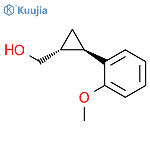 Cyclopropanemethanol, 2-(2-methoxyphenyl)-, (1R-trans)- structure