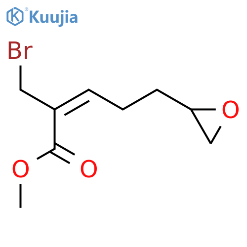 2-Pentenoic acid, 2-(bromomethyl)-5-oxiranyl-, methyl ester structure