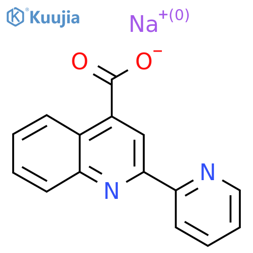 Sodium 2-(pyridin-2-yl)quinoline-4-carboxylate structure