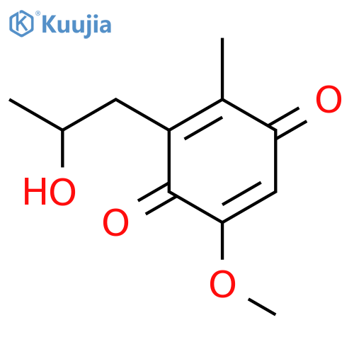 3-[(2S)-2-hydroxypropyl]-5-methoxy-2-methylcyclohexa-2,5-diene-1,4-dione structure