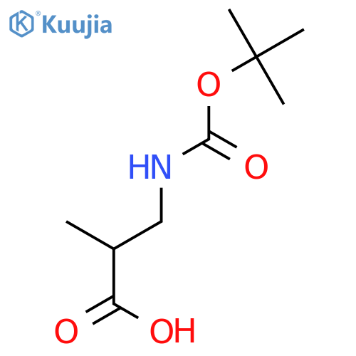 (2S)-3-(tert-butoxycarbonylamino)-2-methyl-propanoic acid structure
