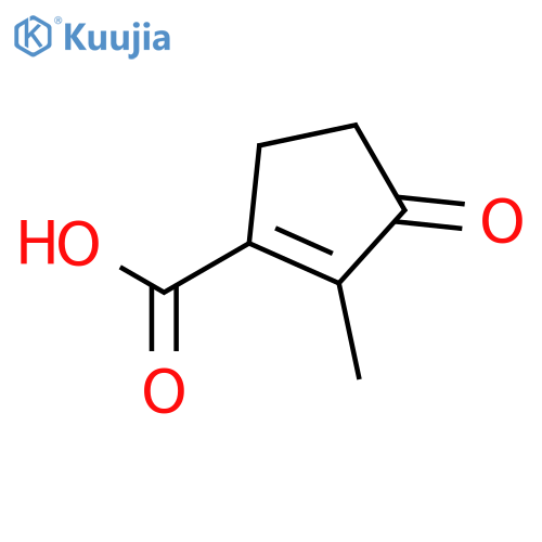 1-Cyclopentene-1-carboxylicacid, 2-methyl-3-oxo- structure