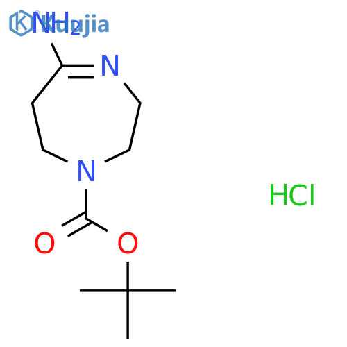 tert-butyl 5-imino-1,4-diazepane-1-carboxylate hydrochloride structure
