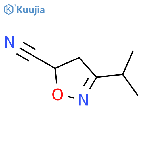 5-Isoxazolecarbonitrile, 4,5-dihydro-3-(1-methylethyl)- structure