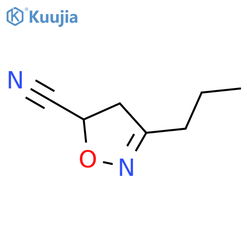 5-Isoxazolecarbonitrile, 4,5-dihydro-3-propyl- structure