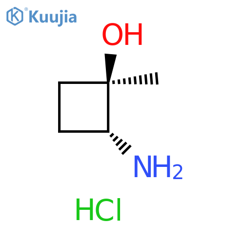 rac-(1R,2R)-2-amino-1-methylcyclobutan-1-ol hydrochloride structure