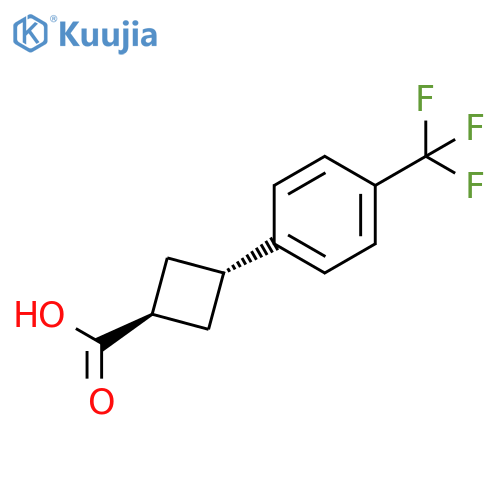 (1r,3r)-3-4-(trifluoromethyl)phenylcyclobutane-1-carboxylic acid, trans structure