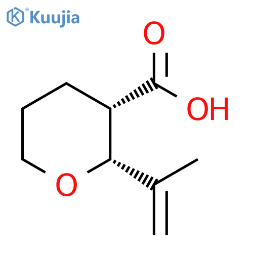 rac-(2R,3S)-2-(prop-1-en-2-yl)oxane-3-carboxylic acid, cis structure