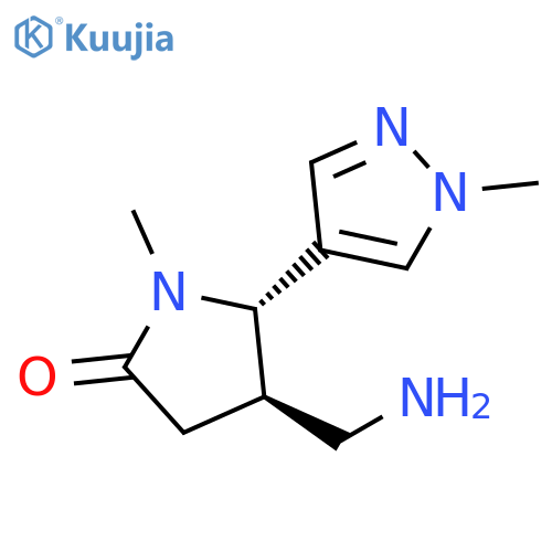 rac-(4R,5S)-4-(aminomethyl)-1-methyl-5-(1-methyl-1H-pyrazol-4-yl)pyrrolidin-2-one, trans structure