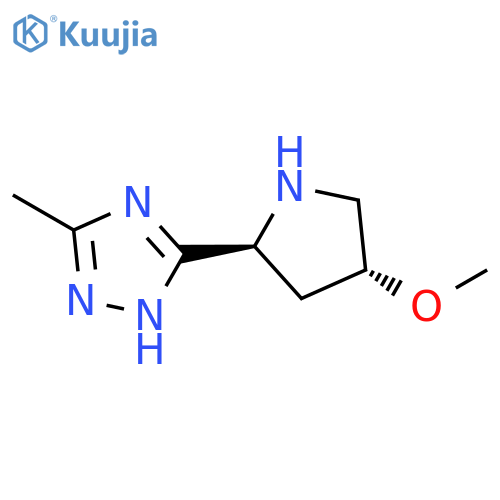 5-(2S,4R)-4-methoxypyrrolidin-2-yl-3-methyl-1H-1,2,4-triazole structure