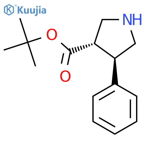 Tert-butyl (3S,4R)-4-phenylpyrrolidine-3-carboxylate structure