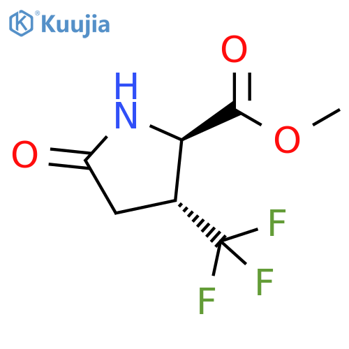 rac-methyl (2R,3R)-5-oxo-3-(trifluoromethyl)pyrrolidine-2-carboxylate structure