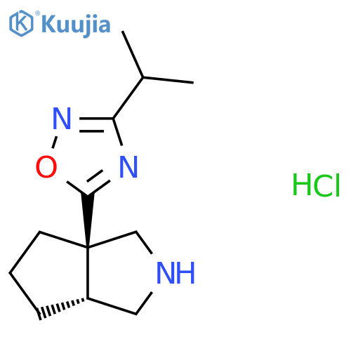 rac-5-(3aR,6aR)-octahydrocyclopentacpyrrol-3a-yl-3-(propan-2-yl)-1,2,4-oxadiazole hydrochloride, cis structure