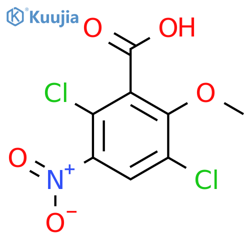 2,5-dichloro-6-methoxy-3-nitrobenzoic acid structure