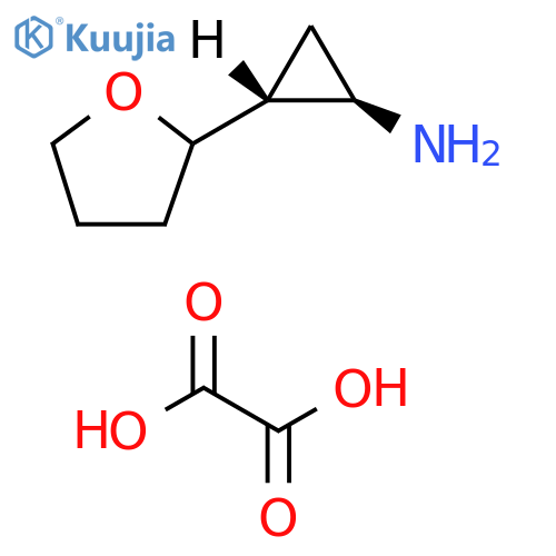 rac-(1R,2R)-2-(oxolan-2-yl)cyclopropan-1-amine, oxalic acid, trans structure