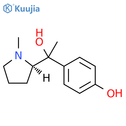 4-{1-hydroxy-1-(2R)-1-methylpyrrolidin-2-ylethyl}phenol structure