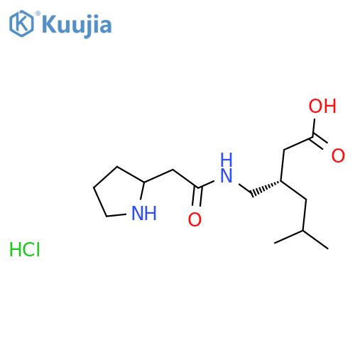 (3S)-5-Methyl-3-{2-(pyrrolidin-2-yl)acetamidomethyl}hexanoic Acid Hydrochloride structure