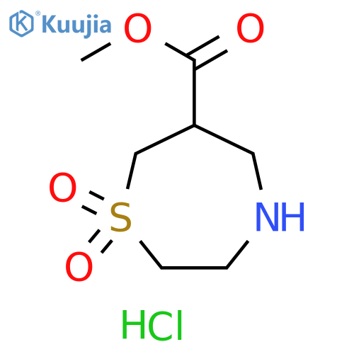 methyl 1,1-dioxo-1lambda6,4-thiazepane-6-carboxylate hydrochloride structure