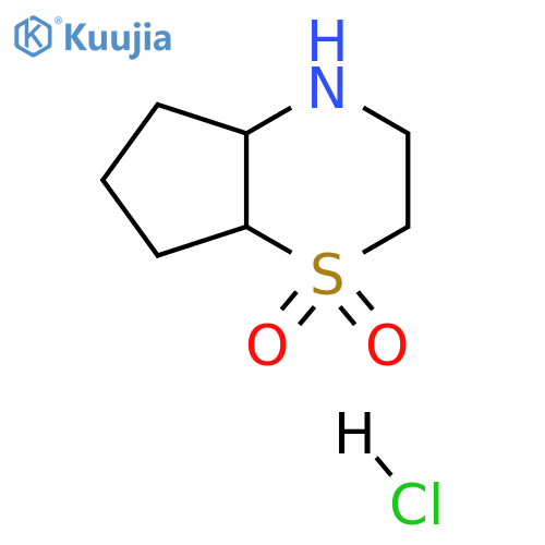 octahydro-1λ?-cyclopenta[b][1,4]thiazine-1,1-dione hydrochloride structure