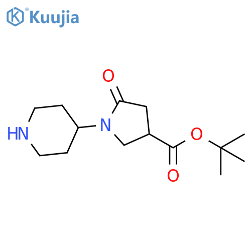 tert-butyl 5-oxo-1-(piperidin-4-yl)pyrrolidine-3-carboxylate structure