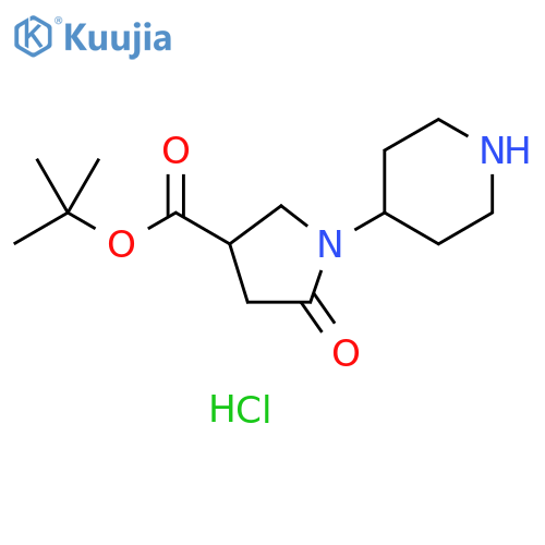 tert-butyl 5-oxo-1-(piperidin-4-yl)pyrrolidine-3-carboxylate hydrochloride structure