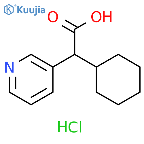 2-cyclohexyl-2-(pyridin-3-yl)acetic acid hydrochloride structure