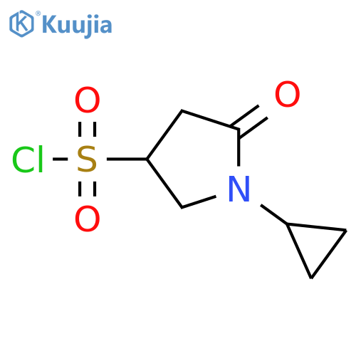 1-cyclopropyl-5-oxopyrrolidine-3-sulfonyl chloride structure