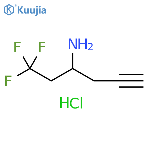 1,1,1-trifluorohex-5-yn-3-amine hydrochloride structure