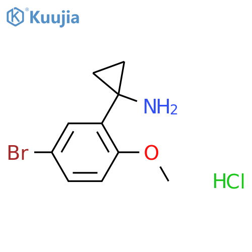 1-(5-bromo-2-methoxyphenyl)cyclopropan-1-amine hydrochloride structure